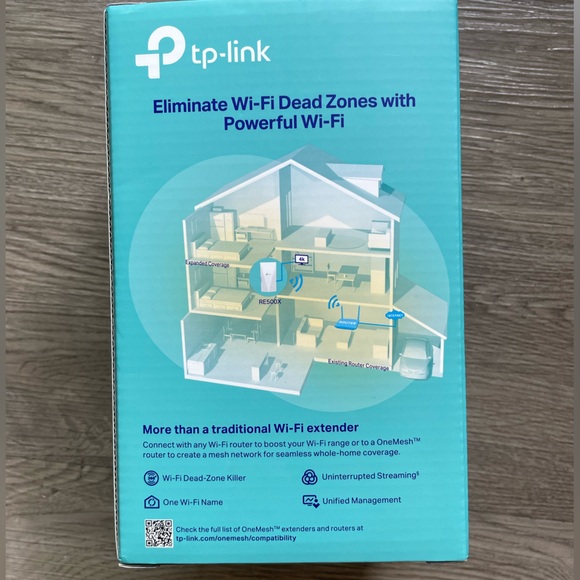 New Open Box TP-link RE500X AC1500 Dual Band Wi-Fi 6 Range Extender White - Picture 5 of 5